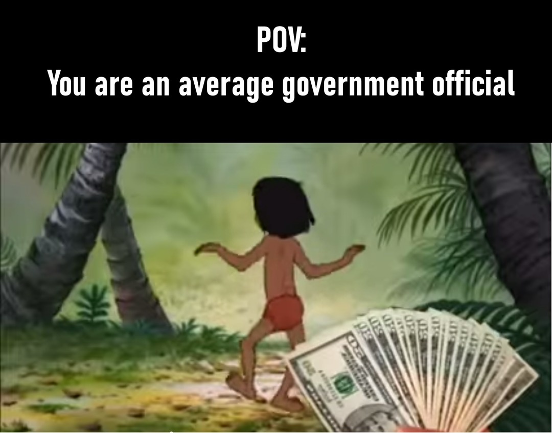 Just an average government official - meme
