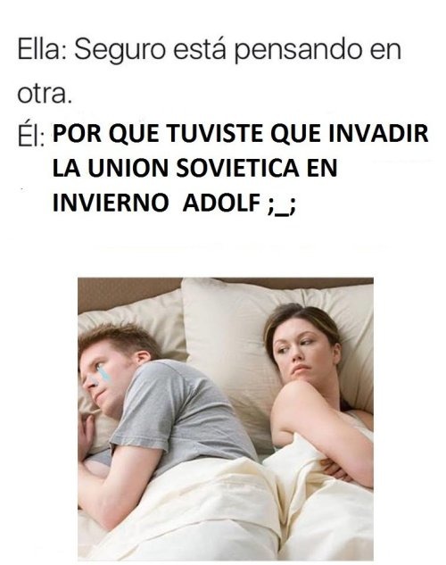 Seguro que está pensando en otra - meme