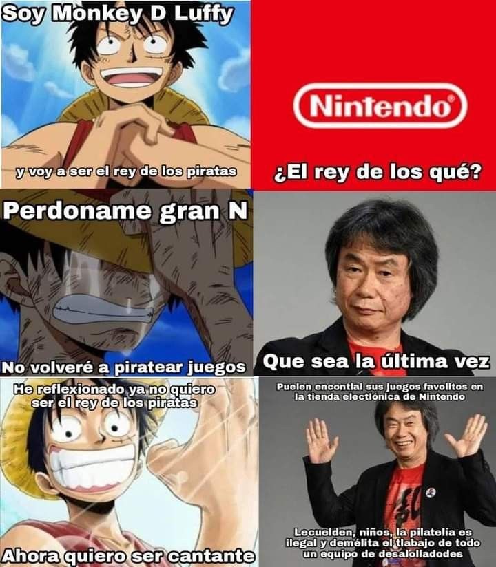 Luffy aprende una lección de la gran N :boomer: - meme