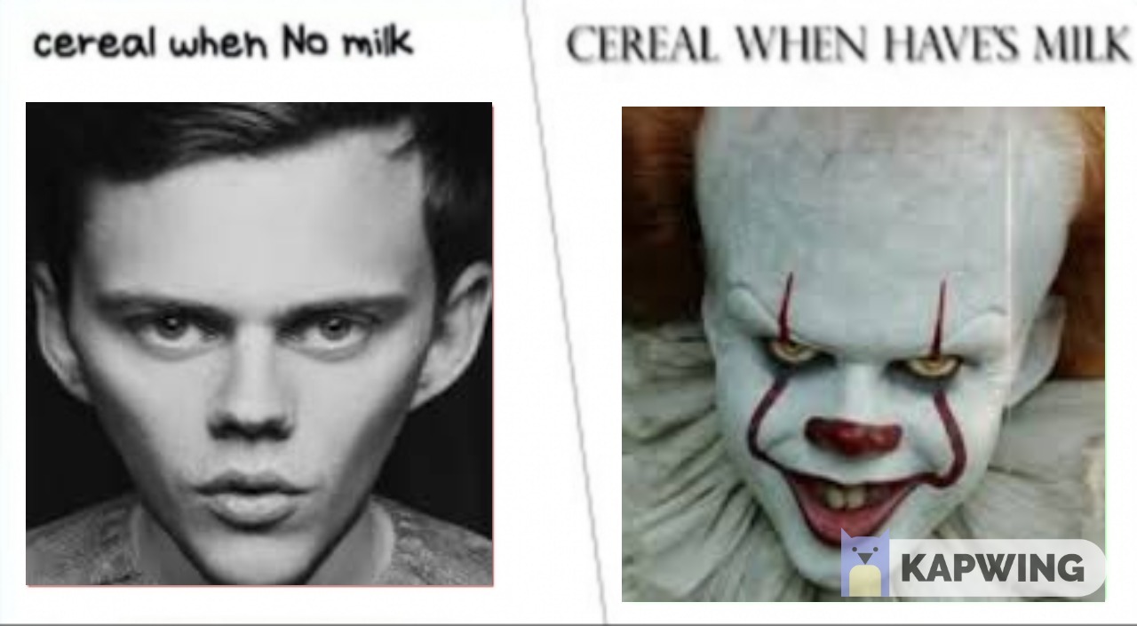 Cereal when haves milks - meme