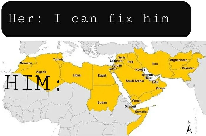 North African to the Middle East Quran Belt - meme