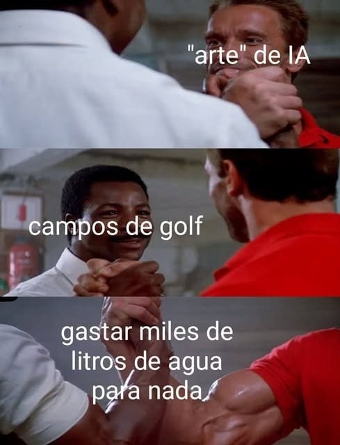 IA y campos de golf - meme