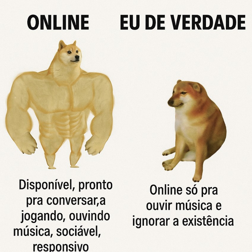 Sorrindo no Discord, mas por dentro só Deus sabe. - meme