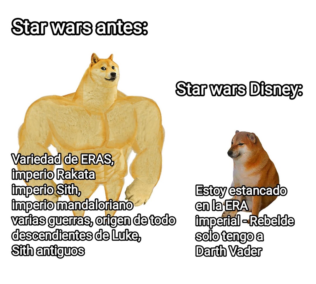 Star Wars Legends vs Star Wars Disney canon - meme