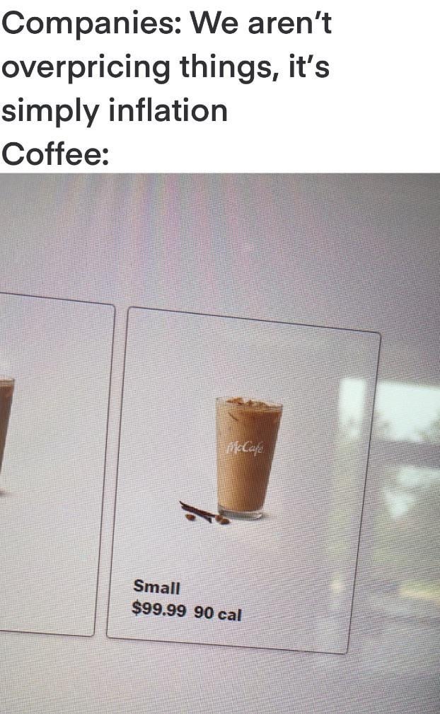 Coffee inflation - meme