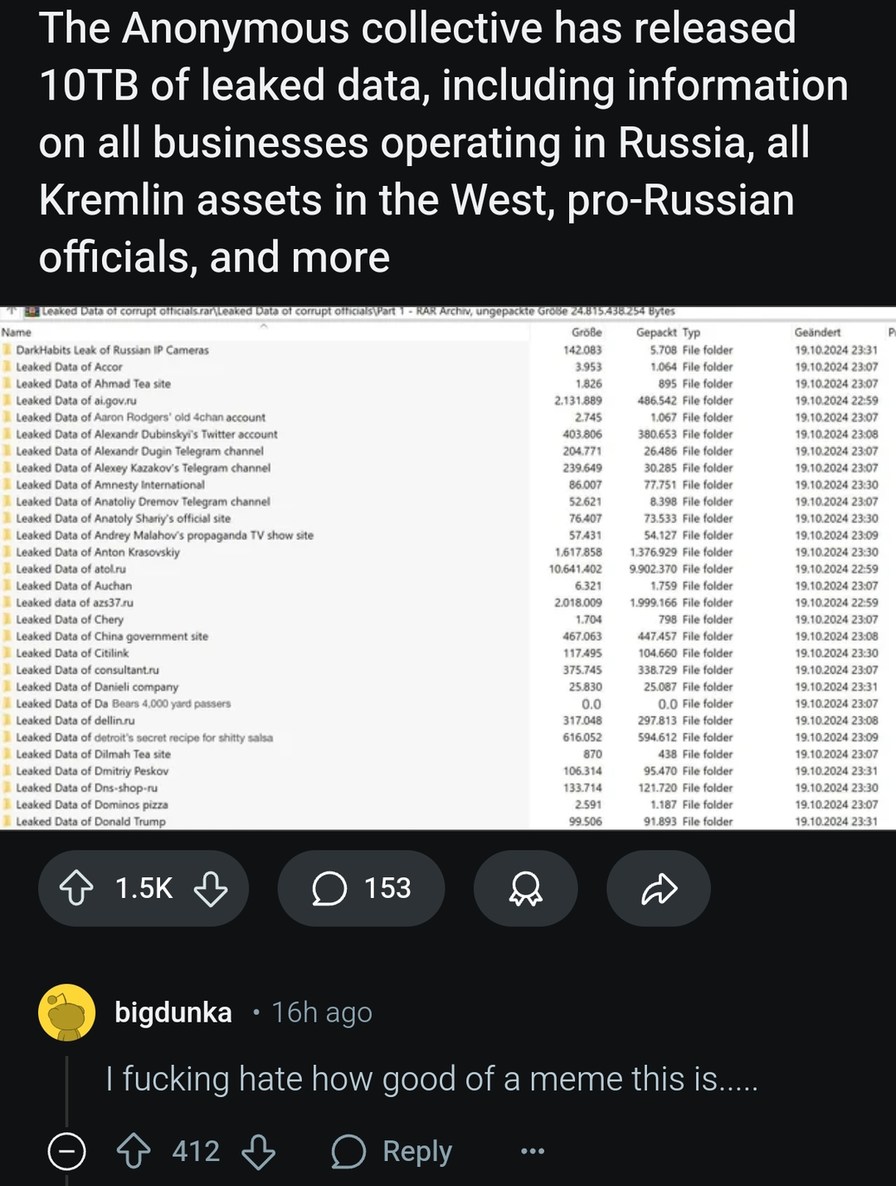 This leak has more drama than all reality shows combined - meme