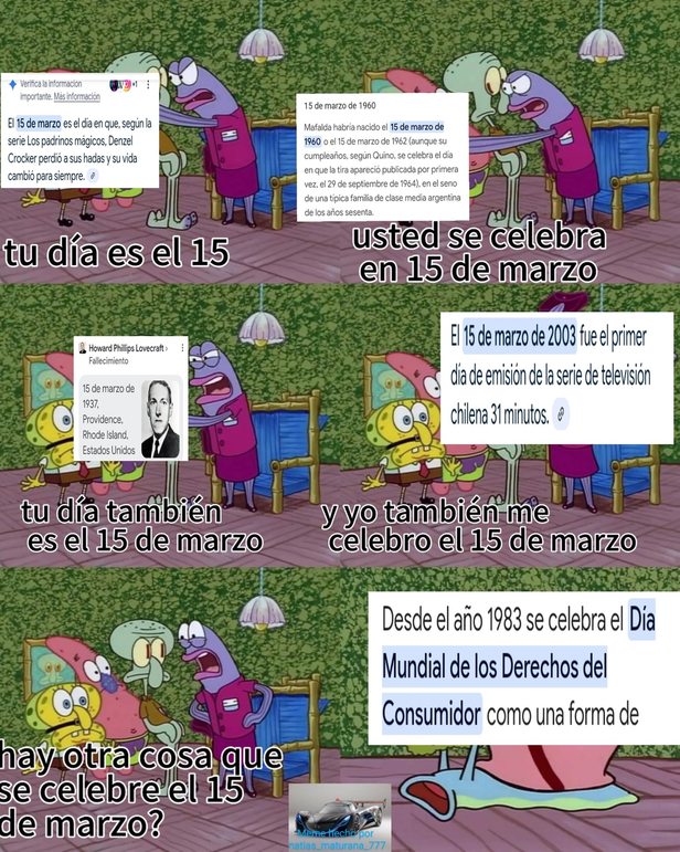 Otra cosa que se celebra el 15 de marzo? - meme