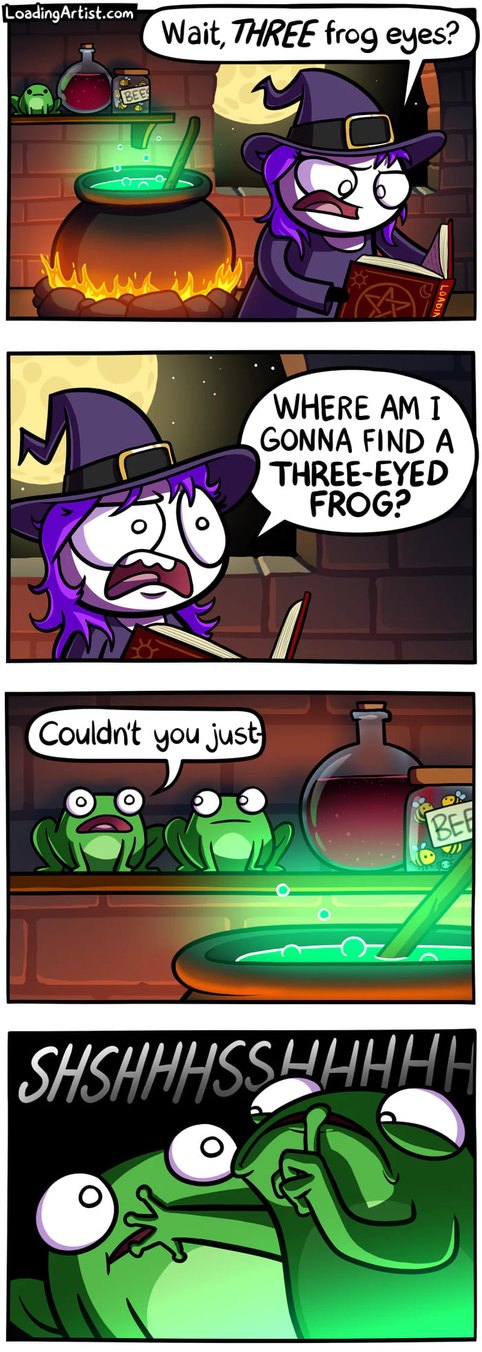 Frog eyes - meme