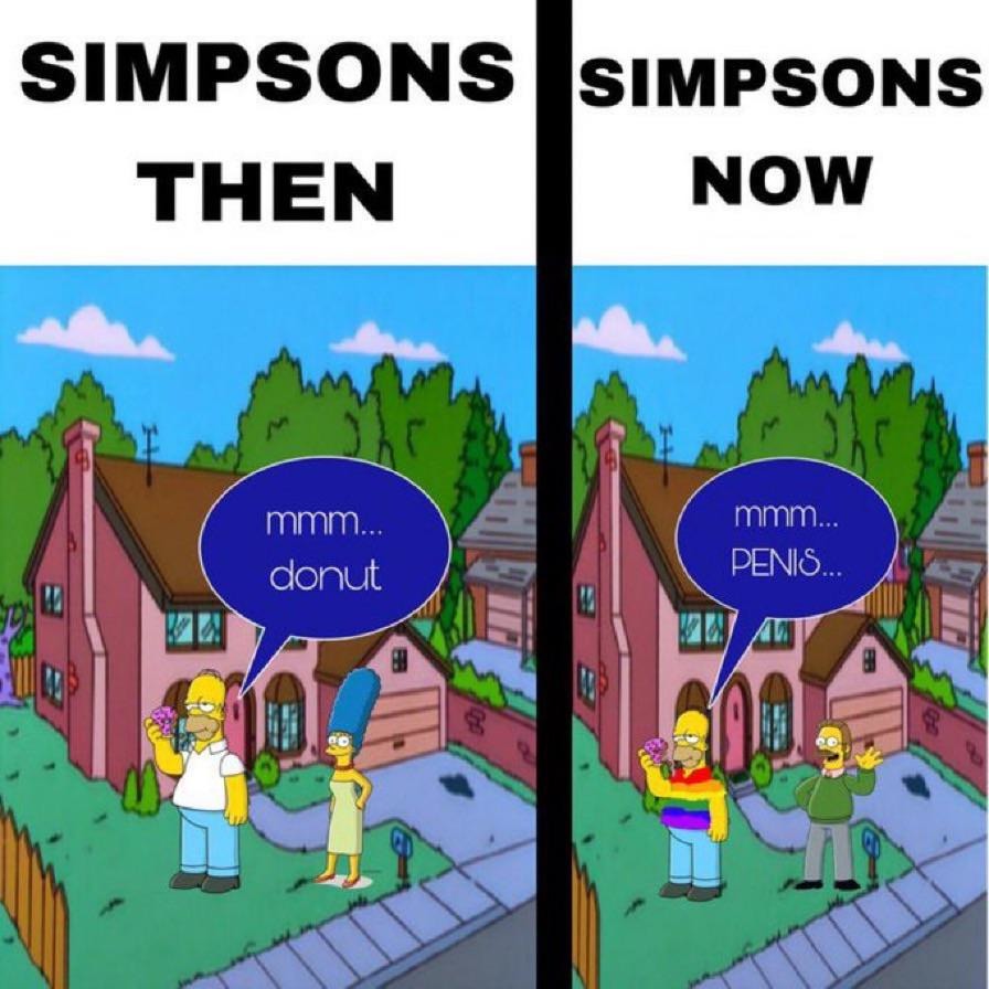 Simpsons antes/Simpsons después - meme