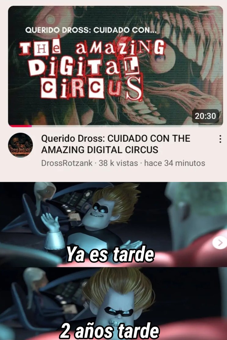 Dross llegó muy tarde a la fiesta - meme