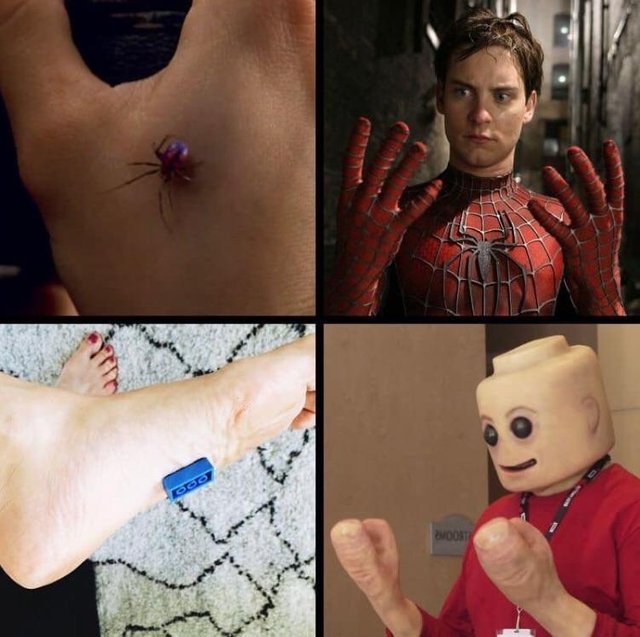 Spiderman vs Legoman - meme