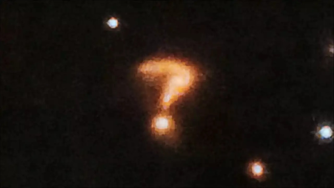 Question mark shaped solar system found in space - meme