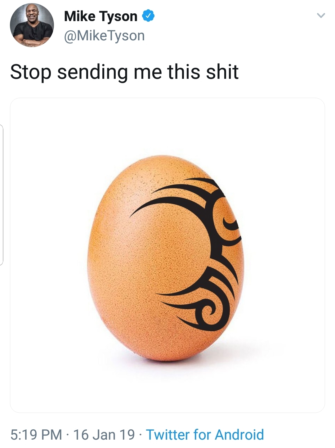 Eggciting tweet - meme