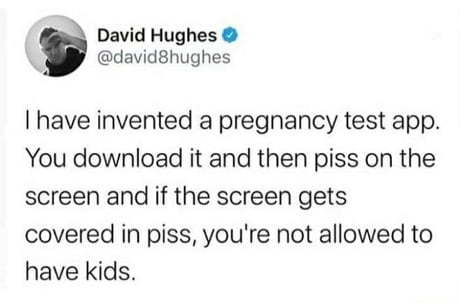 Best pregnancy test app. - meme