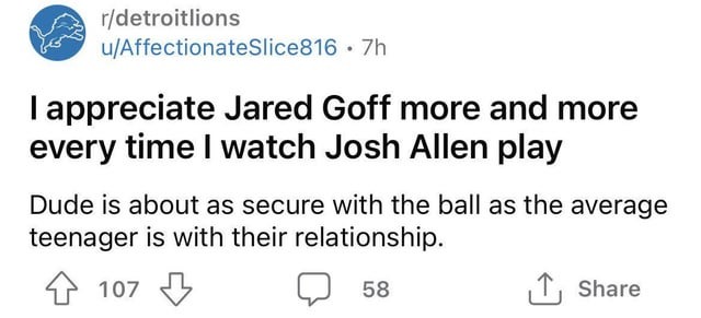Jared Goff and Josh Allen - meme