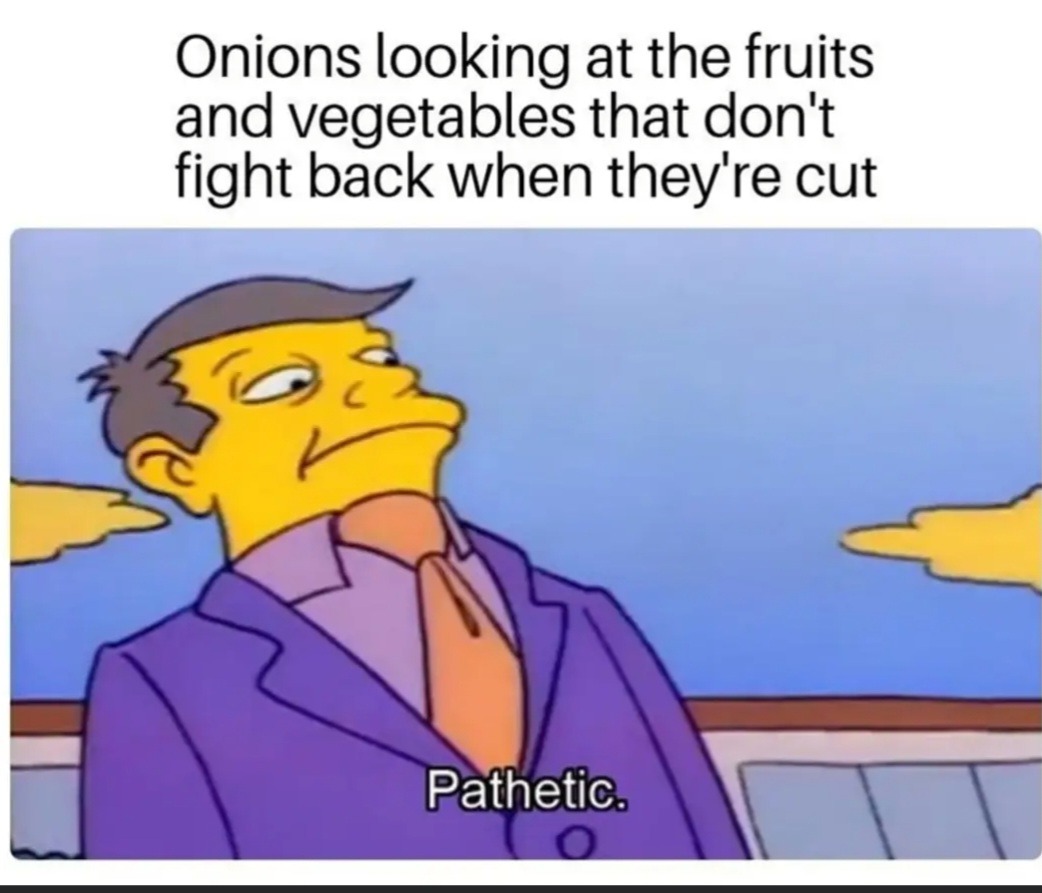Onions fight back - meme