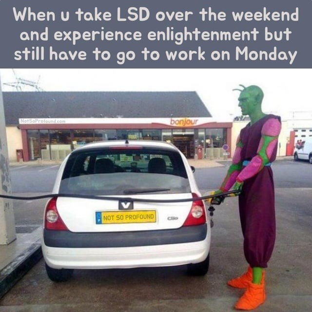 LSD over the weekend - meme