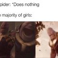 Spiders vs girls