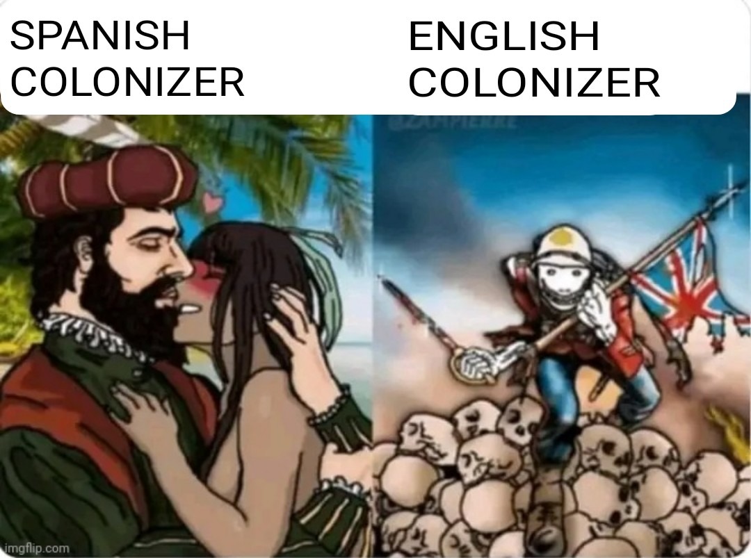 Spanish vs English tactics - meme