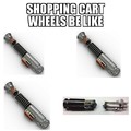 Shopping cart wheels suck