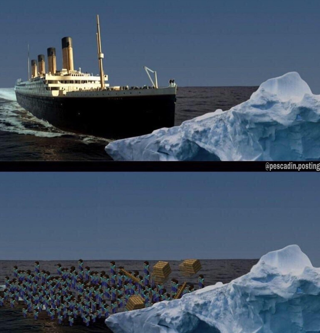 Fuertes imágenes del accidente del Titanic (15 de abril de 1912, colorizado) - meme