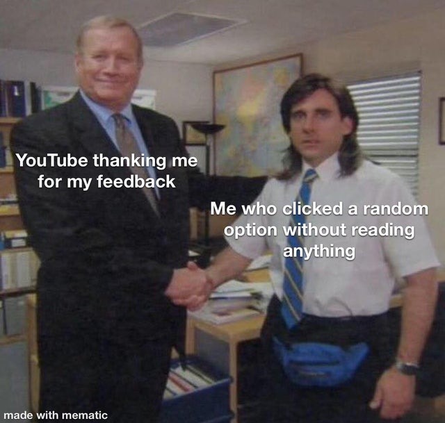 Youtube feedback - meme