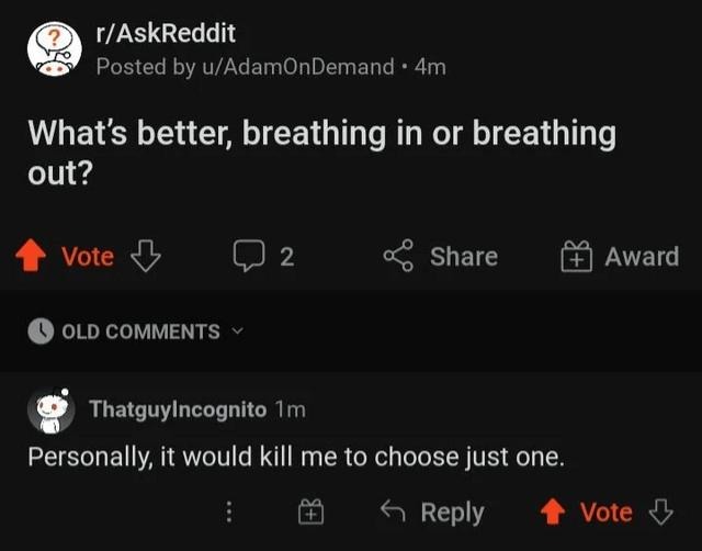 Breathing in or out? The internet debates what air do best - meme