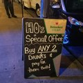 What a deal! Ho's Bootleg Tavern in San Francisco. Took this picture myself!