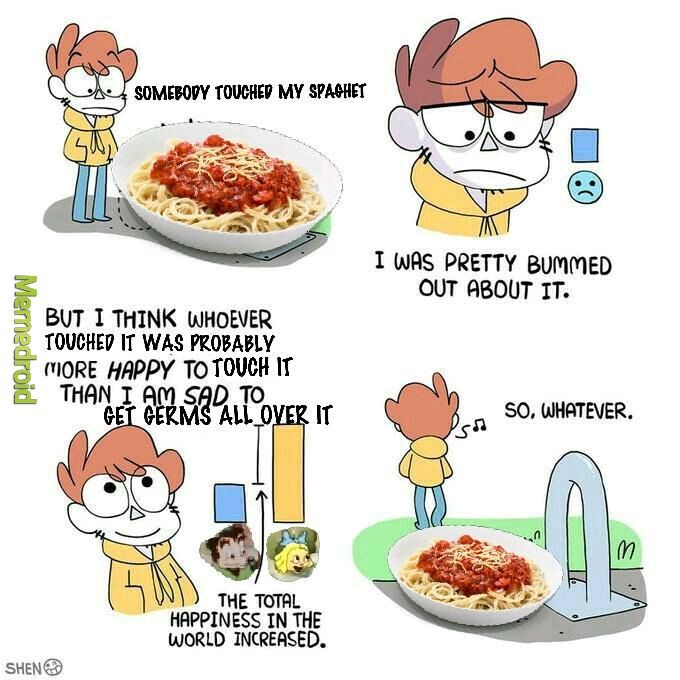 Somebody touch my spagett - meme