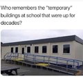 Temporary buildings at school