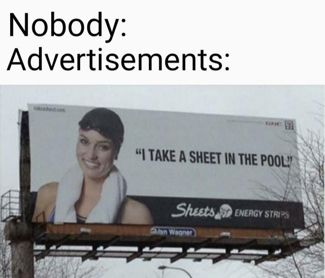 I take a sheet in the pool - meme