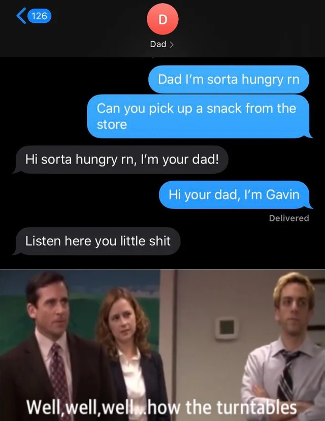 Dad I'm sorta hungry rn - meme
