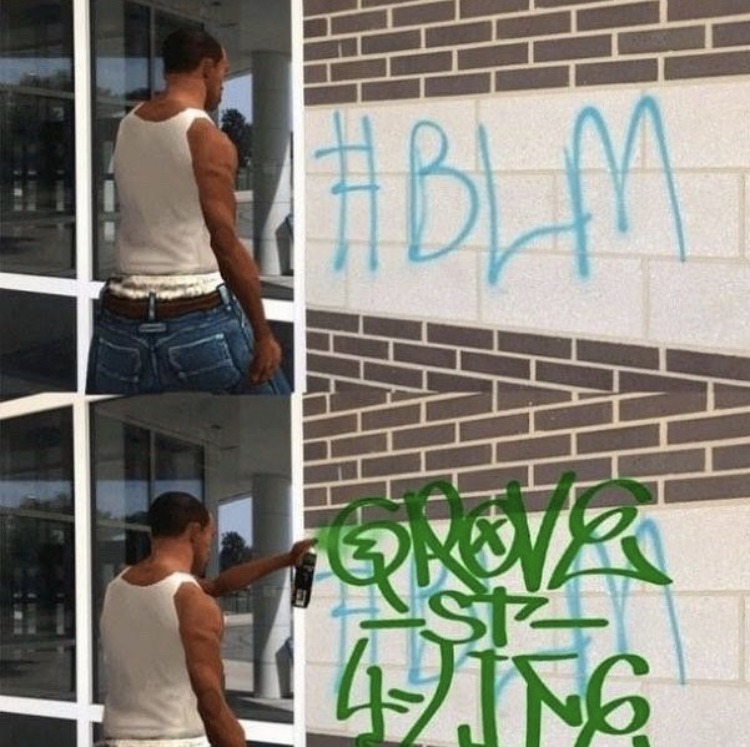 BLM = Ballas Lives Matter - meme