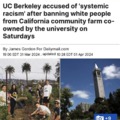 Systemic racism after banning white people from California community farm
