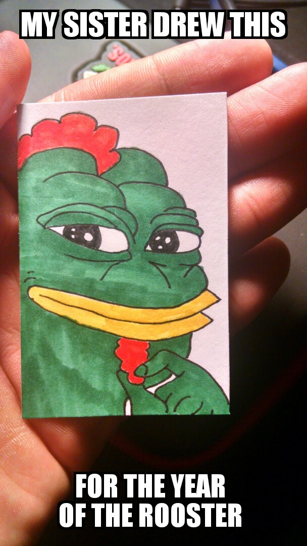 Rooster Pepe for the new year! - meme