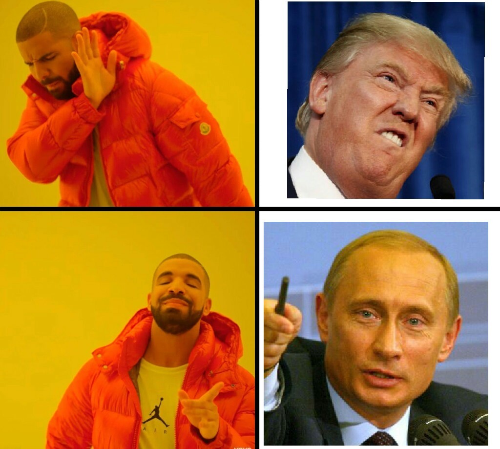 Putin >>>>>>>Trump - meme