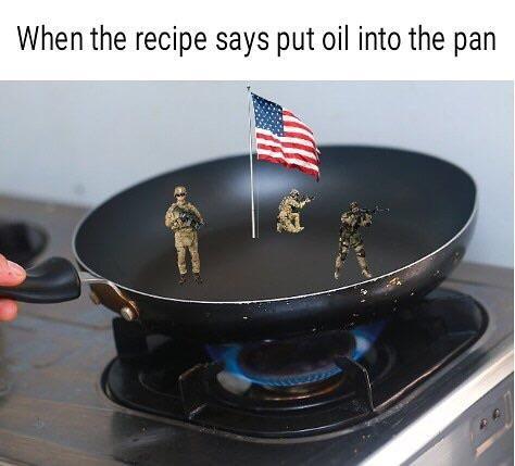 There is oil in your pan - meme