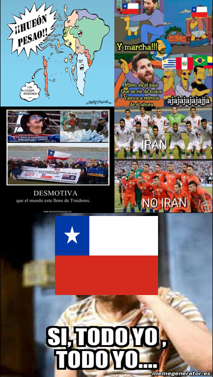 chilenos cagones - meme