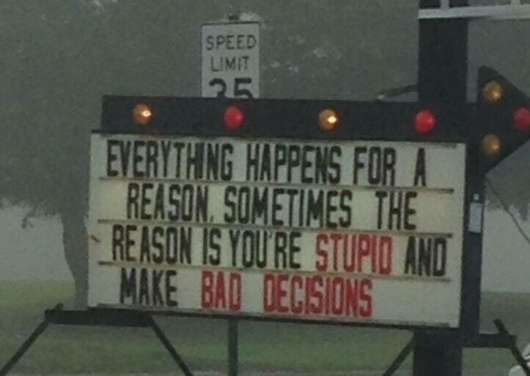 Bad decisions - meme