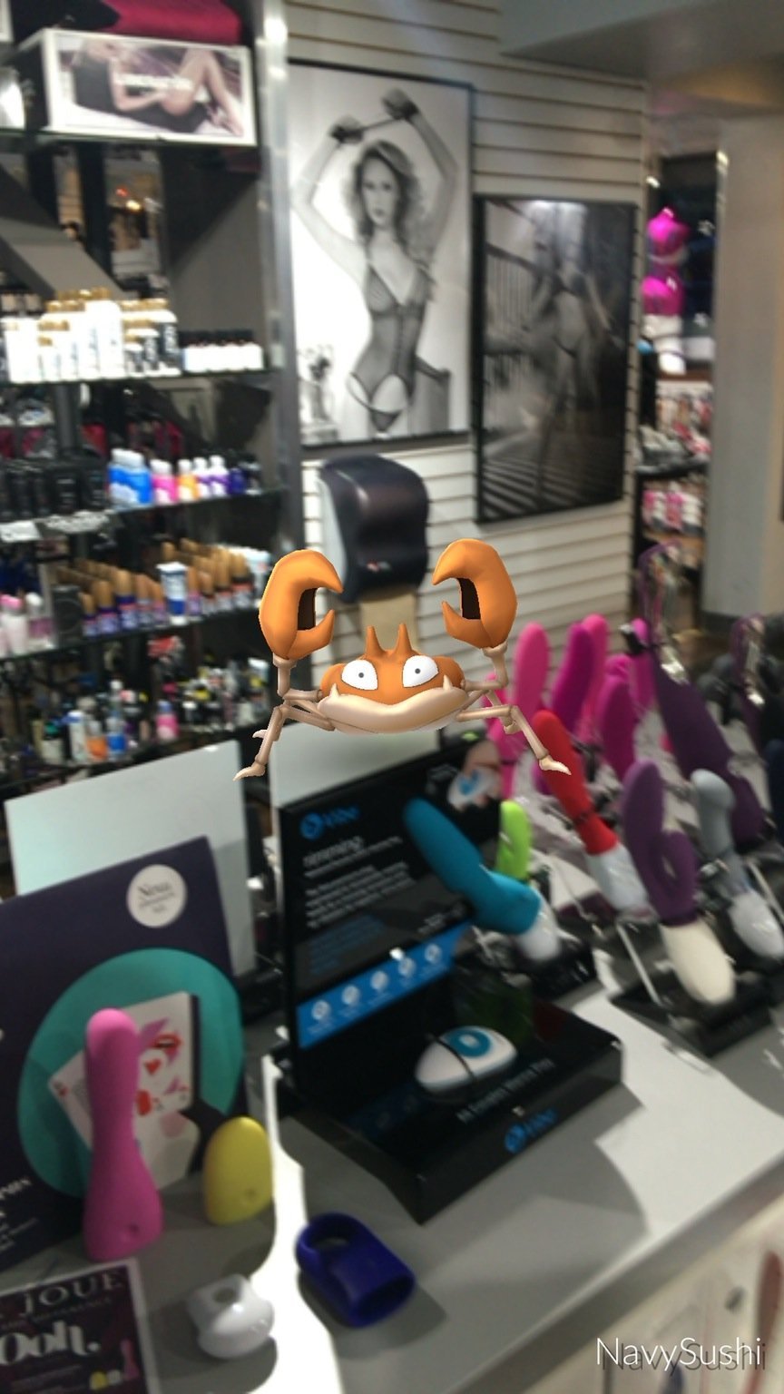 There is a crab in my local sex shop - meme