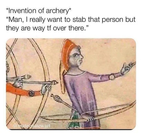 invention of archery - meme