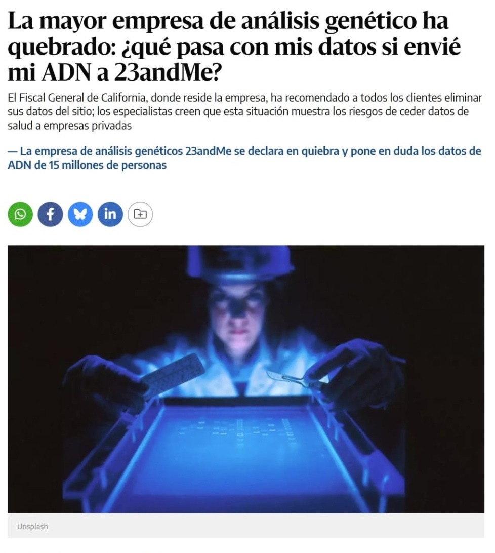 Ups, envié mi ADN y ahora quebraron... qué podría salir mal - meme