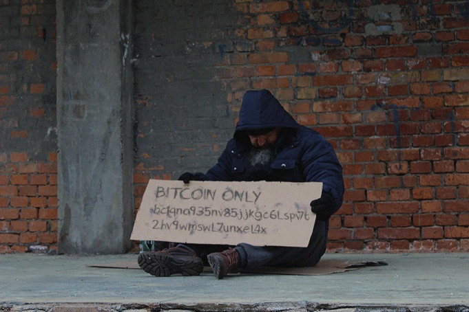 Begging for Bitcoin is the future - meme