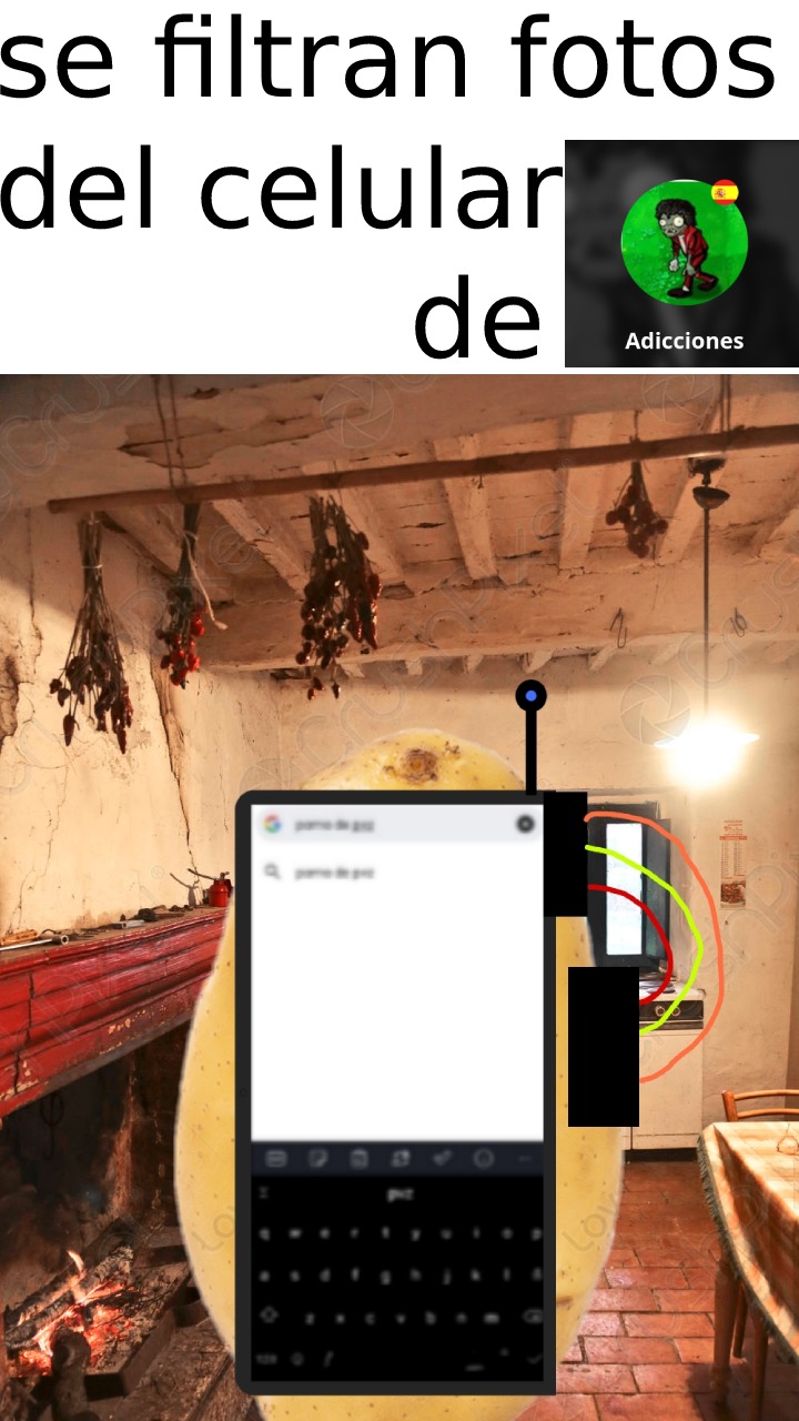 creditos a caldo_de_pollo por el patata telefono PD: adicciones de mierda subele la calidad a tus memierdas - meme