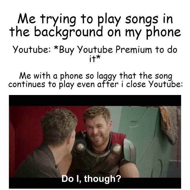 Me trying to play songs in the background on my phone - meme