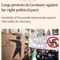 Large protests in Germany against far-right political party