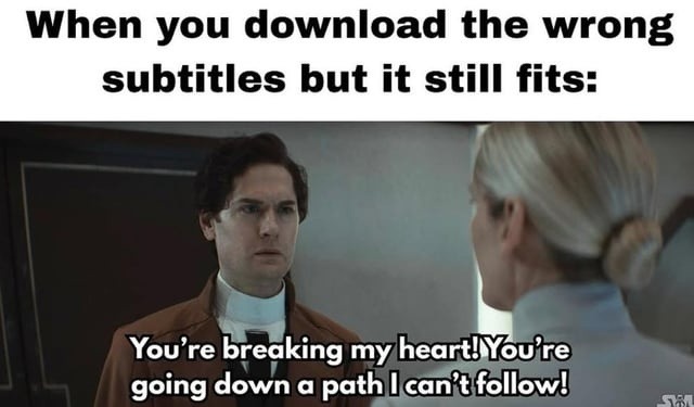 wrong subtitles but somehow it still emotionally wrecked me - meme