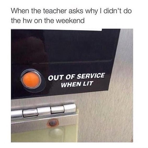 Out of service - meme