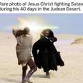 Jesus VS Satan colorized