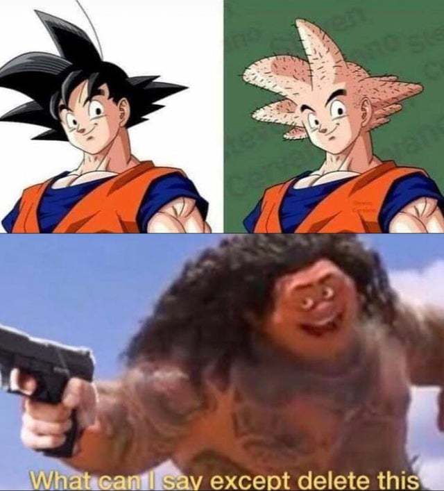 How Goku would look like if he shaved his head - meme